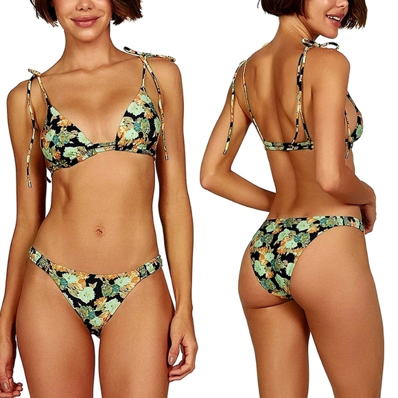 Bikini Set Vix Paula Hermanny Beatrice Camilla-Riviera Floral Tie-Shoulder - Picture 1 of 13